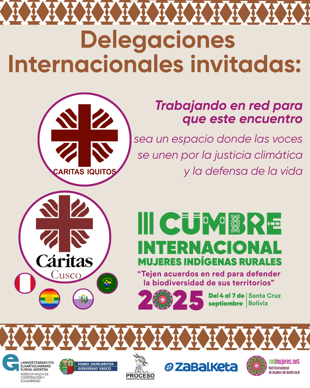 Poster en donde se muestra delegaciones invitadas
