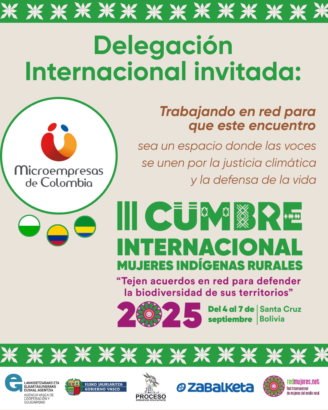 Poster en donde se muestra delegaciones invitadas