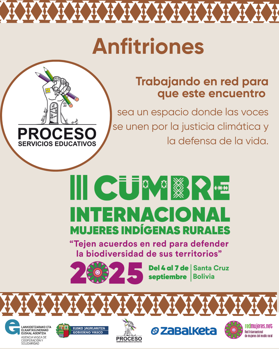 Poster en donde se muestra a Proceso Servicios Educativos como el anfitrión